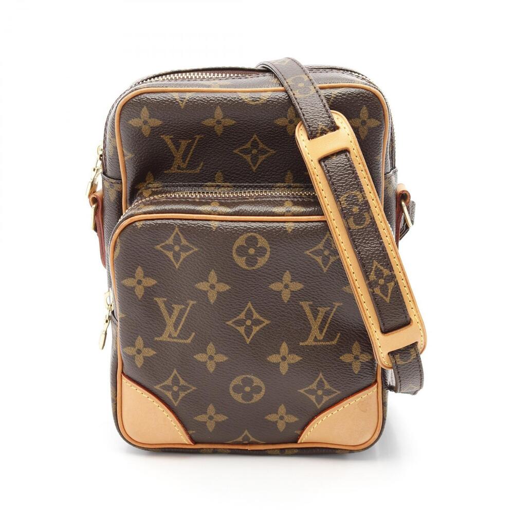 Louis Vuitton Amazon Shoulder Bag Canvas Leather Monogram Brown